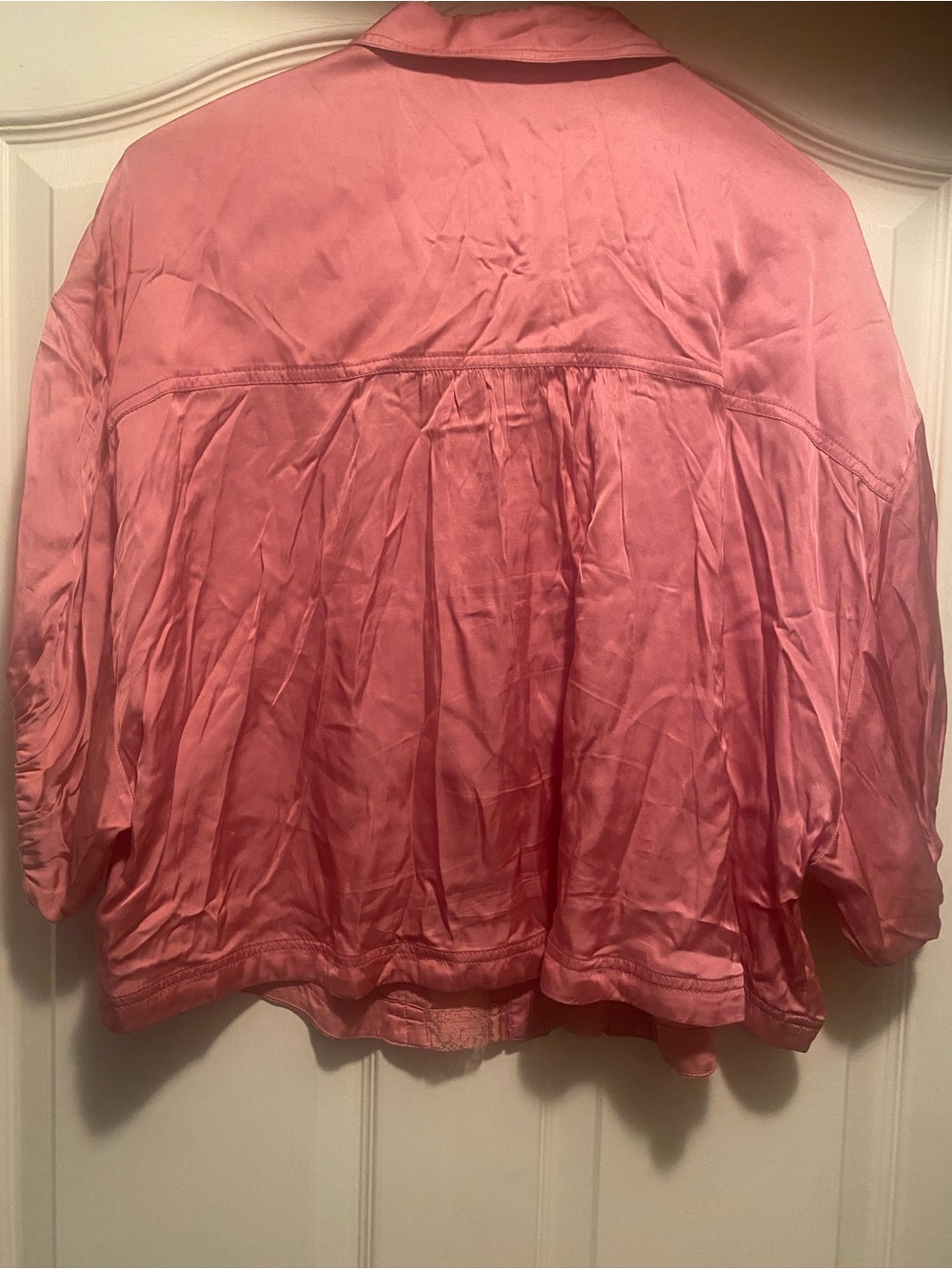 NWT Anthropologie Mauve Pink Lace Batwing Blouse M - Picture 10 of 11